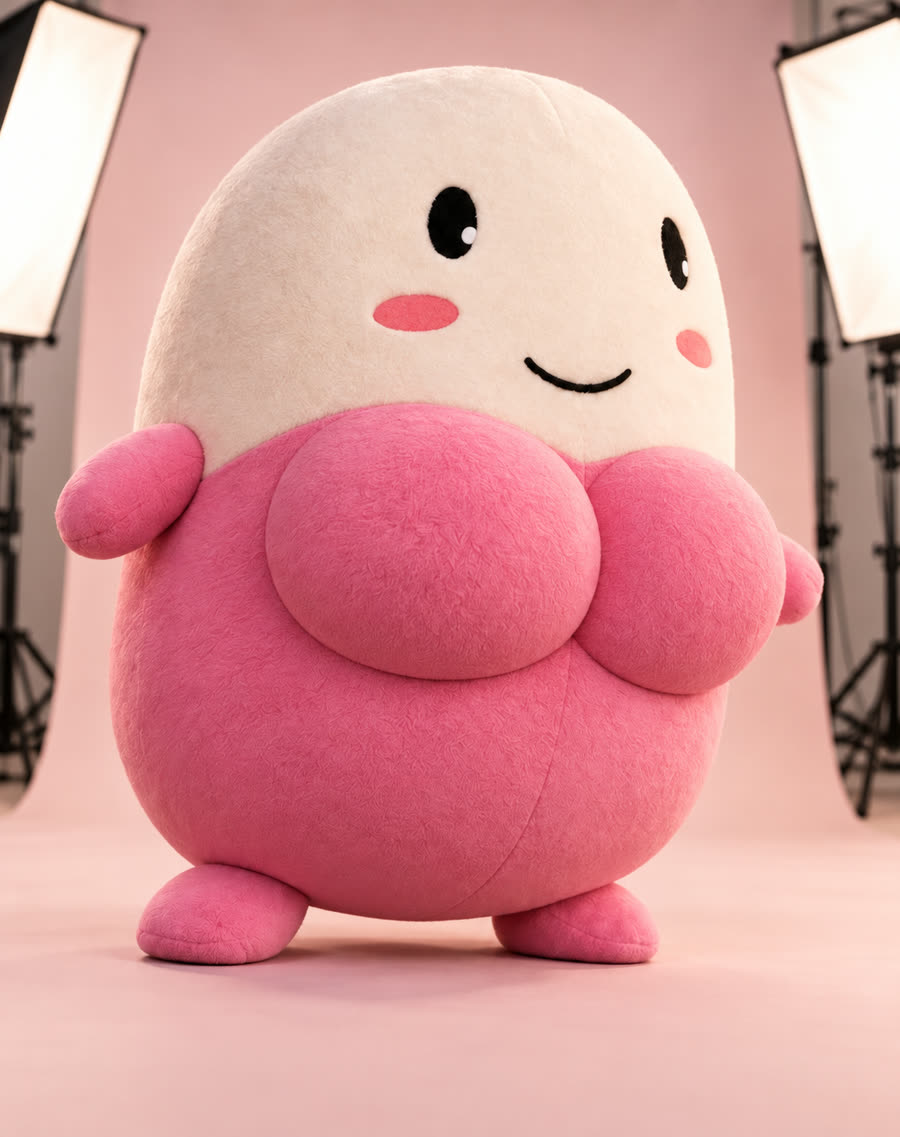 DCUPSEY full body in a pink studio